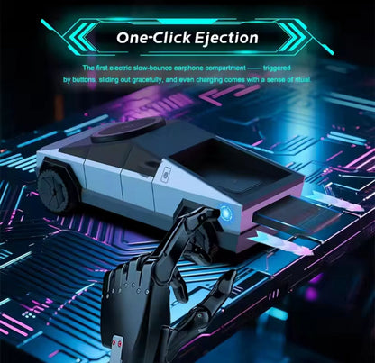 Cybertruck-Inspired 3-in-1 Wireless Charger & Stand for All Cars